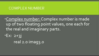 EXPONENT/FLOAT/COMPLEX/BOOLEAN/DATA TYPES/TAMIL