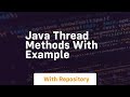 java thread methods with example