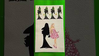 Elphaba and Glinda Shadow Puzzle #shorts #elphaba #arianagrande #art