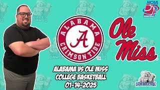 Alabama vs Ole Miss 1/14/25 Free College Basketball Picks and Predictions | NCAAB Picks