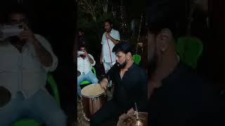 Multi talented praveen chikoti anna playing drums