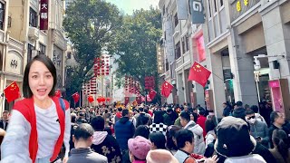 廣州北京路新年下雨天依然人山人海，腸粉店牛雜檔排滿長龍，步行2200年古街遊覽10幾個朝代廣州中軸線道路！