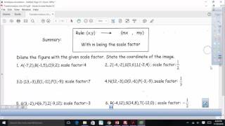 Dilations Notes Videos