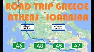 Driving in Greece - Road Trip Greece, Athens to Ioannina - Οδικώς Αθήνα - Γιάννενα σε QHD