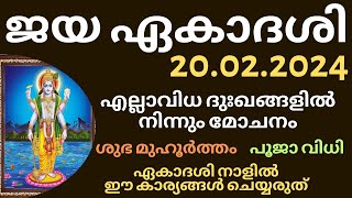 ദുരിതദുഖ മോചനം നല്‍കുന്ന ജയ ഏകാദശി | Jaya Ekadashi | 20.02.2024