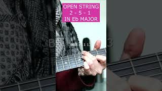2-5-1 in Eb Jazz guitar open strings chords! #jazzvoicings #251 #jazzguitar