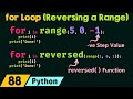 for Loop - Reversing a Range of Numbers