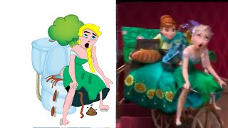 Frozen 2 Elsa In Christmas song funny Drawing memes - Try not To laug