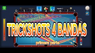 🔴8 BALL POOL TRICKSHOTS 4 BANDAS TIROS DIRECTOS, 👉🏻PRIMERA PARTE