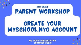 Create MySchools.nyc account October 2022