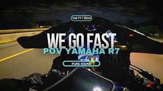 PURE SOUND | High-Speed Night Run on Yamaha R7 🏍️💨