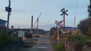 甘木鉄道の踏切 (松崎ー今隈) 福岡県小郡市 近道踏切