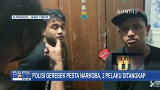 Polisi Gerebek Pesta Narkoba di Surabaya Jatim, 2 Pelaku Ditangkap dalam Keadaan Teler