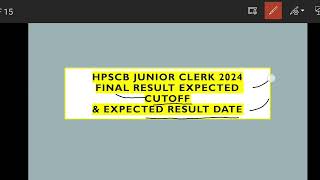 HPSCB Junior Clerk 2024 Expected Cutoff Final 💯  | Expected Result Date 🔥 #hpscb #hpscbmains #cutoff