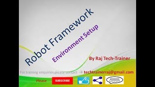 Robot Framework Tutorial - Python - Selenium (Part-2) : Robot Selenium Installation