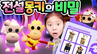 입양하세요 전설 몽키들의 비밀을 모두 알려드려요! 원숭이 유랑단의 큰 그림은 무엇일까? 극악의 확률이지만 6마리 모두 뽑았어요 Roblox Adopt Me Monkey [아려랑]