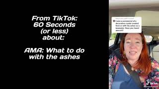 AMA- What do I do with ashes after cremation?