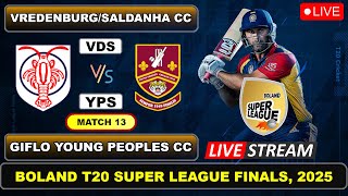 Match 13  Live - Vredenburg/Saldanha CC vs Giflo Young Peoples CC | T20