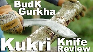 The $20 BudK Budget Gurkha Kukri knife review.  A cheap fun chopper.