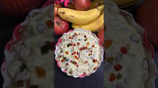 Fruit Cream Recipe 😋😍|Fruit Cream Salad #shorts #fruitsalad #dessert