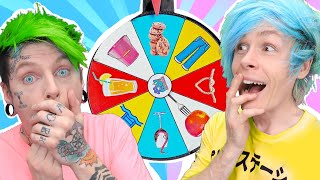 Trying WE TESTED VIRAL TikTok LIFE HACKS AND TRICKS --Spin The Mystery Wheel CHALLENGE by 123 GO!