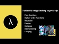 [Programming For Beginners] JavaScript ES6 | Functional Programming Basics