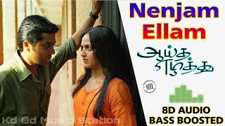 Nenjam Ellam ❤️ 8D Song 🎧 | Aayitha Ezhuthu | A R Rahman | Maniratnam | Surya | Esha Deol