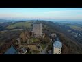 germany from above lichtenberg castle drone footage in stunning 4k