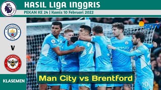 Hasil Liga Inggris terbaru ~ Manchester  City vs brentford  ~ Live di SCTV