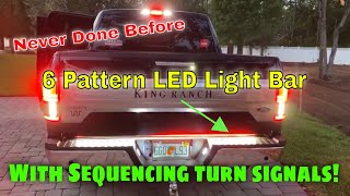 Tailgate 6 Function LED Light Bar with Sequencer Turn Signals Install