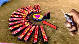 Red mirchi vs Crackers|matchstick Chain Reaction Domino amazing Experiment 😱😱|