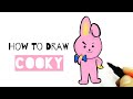 How to Draw BT21 Cooky   BTS Jungkook Persona