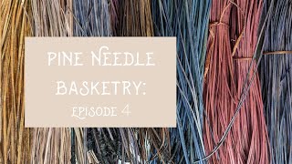 Dyeing Pine Needles for Basketry {Adding character to your basket}