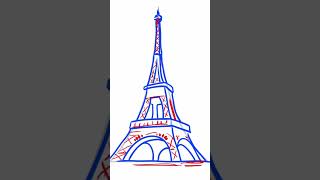 how to draw Eiffel Tower