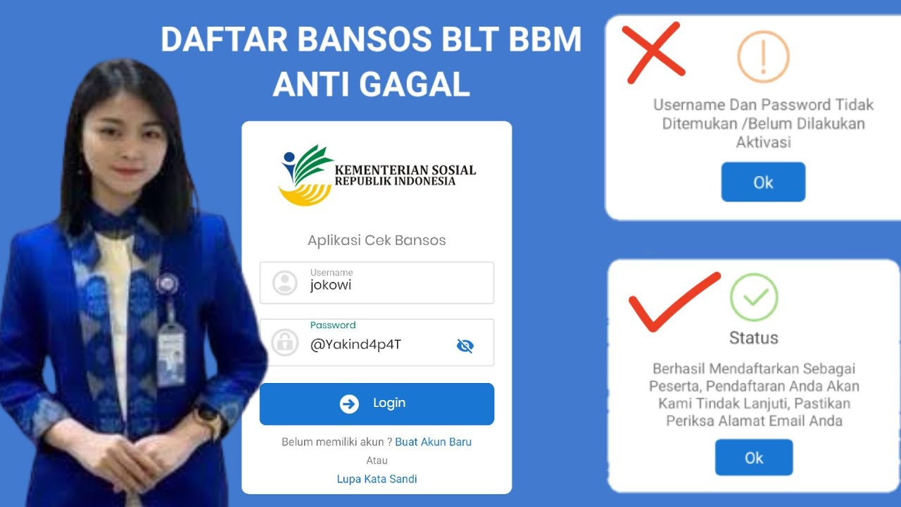 Pakai Cara Ini Untuk Daftar Bansos BLT BBM ( ⛔ Aktivasi ) Part:2 - YouTube