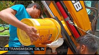 HOW TO CHANGE TRANSMISSION OIL AND FILTER IN JCB 3DX PLUS | NEW JCB 3DX PLUS 2022 |