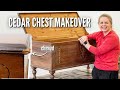 Painting a $40 Facebook Marketplace Cedar Chest | DIY Furniture Repair Hack