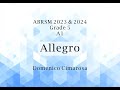 ABRSM 2023＆2024 Grade 5 A1 Allegro Domenico Cimarosa