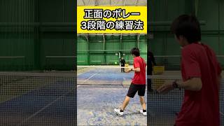 【テニス】ボレーで正面のボールに迷わない！簡単＆実践的な対処法  #shorts