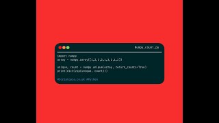 Python Numpy - Count instances of items in Numpy array