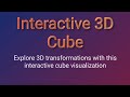 🌐 3D Rotating Cube with HTML, CSS & JavaScript | Interactive 3D Animation