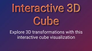 🌐 3D Rotating Cube with HTML, CSS & JavaScript | Interactive 3D Animation