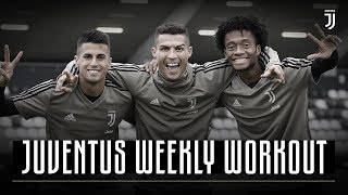 Cristiano Ronaldo, Cuadrado & Cancelo celebrate in shooting challenge | Juventus Weekly Workout