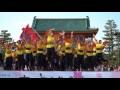 4k 京炎そでふれ！華羅紅　京都さくらよさこい2017 神宮道１日目 ２回目演舞 （中央）