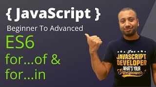 javascript bangla tutorial 69 : for of and for in loop