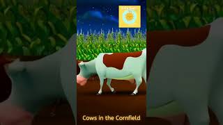 Moo-sical Fun! 🎵 Cows in the Cornfield Kids Song #farmanimalssong #childrensmusic #shorts #farmsong