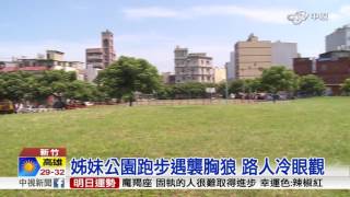 姊妹公園跑步遇襲胸狼 路人冷眼觀│中視新聞20160531