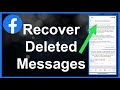 Recover Deleted Facebook Messages (EASY!)