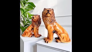 LCT Home Staffordshire fireside ceramic lions