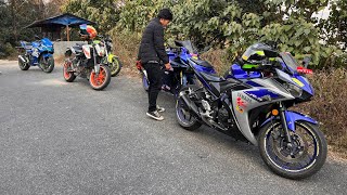 YAMAHA V4 faster than R3? VR46NEPAL 2023